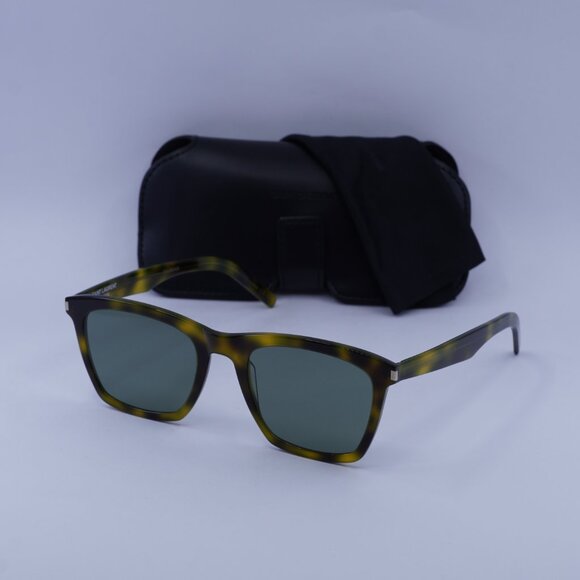 Saint Laurent SL281 SLIM 003 Square Sunglasses - Havana/Green - Picture 6 of 9